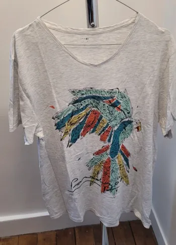 Tee-shirt à manches courtes - motif aigle - Kiabi