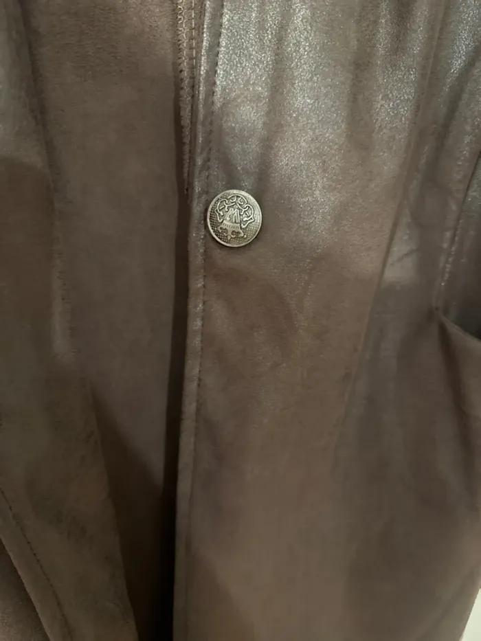 Veste blazer marron effet daim – Silk – Taille M - photo numéro 3