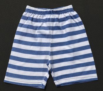 Short rayé bleu et blanc 12 mois