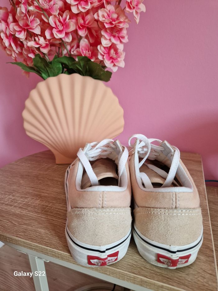 Basket vans old skool taille française 37 rose poudré - photo numéro 3