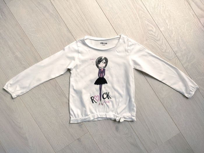 T-shirt blanc rock Kim & Lou 4 ans - photo numéro 3
