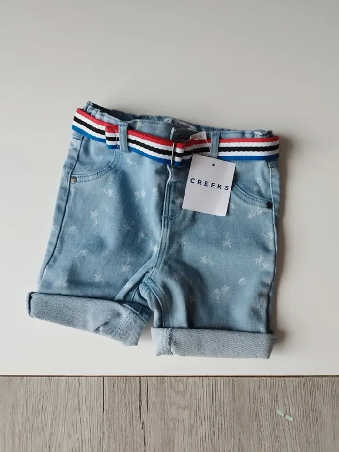 Pantacourt short jean bébé garçon