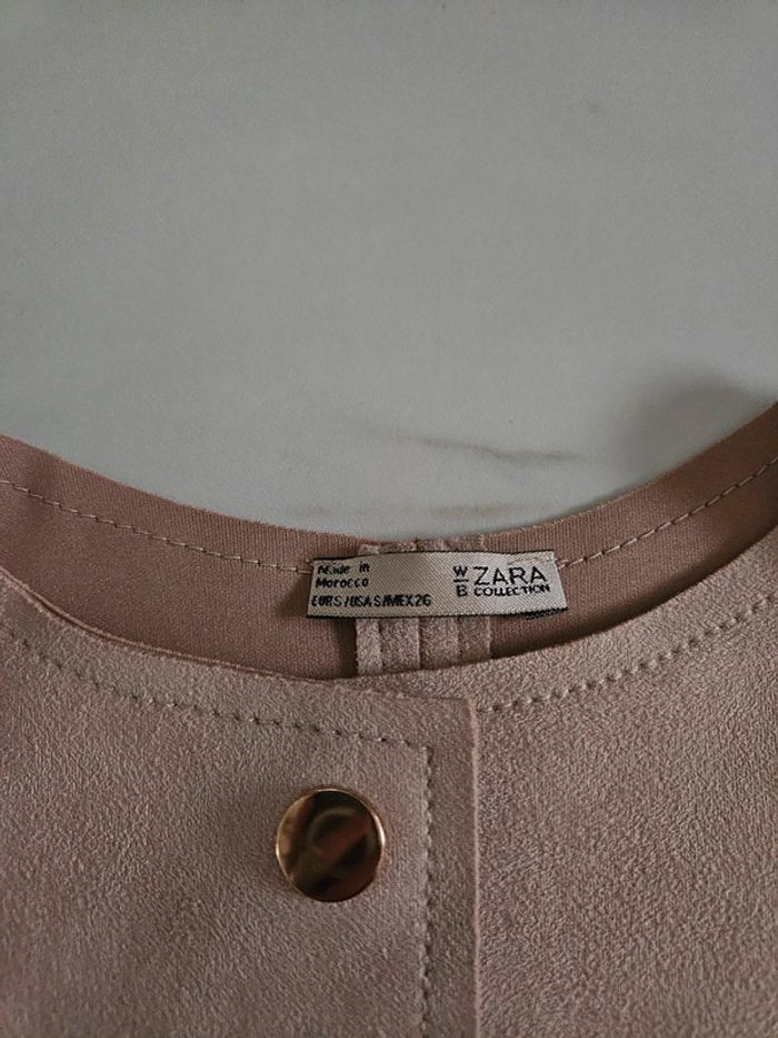 Zara veste longue beige ample taille S - photo numéro 11