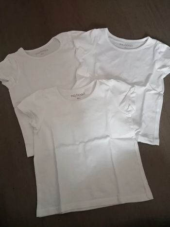 Lot de 3 t shirts blanc 18 mois