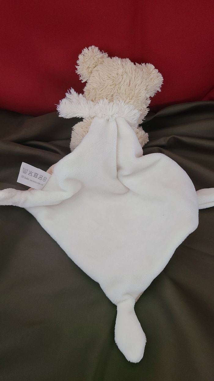 Tex Doudou plat ours écharpe beige marron - photo numéro 3