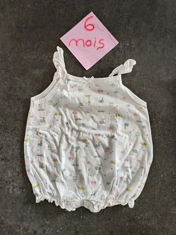 Barboteuse à motifs 6 mois