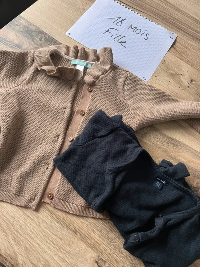2 gilets bébé fille - photo numéro 2