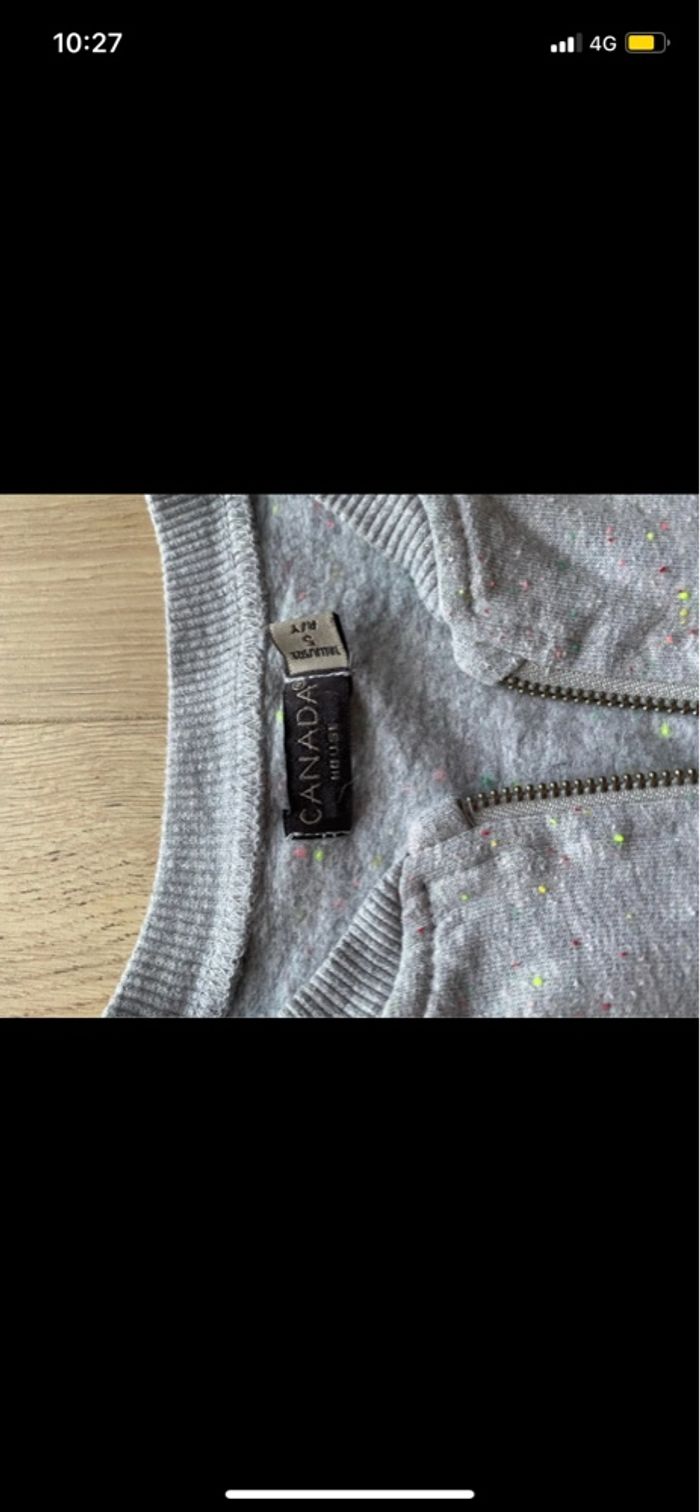 Gilet gris Chiné - photo numéro 3