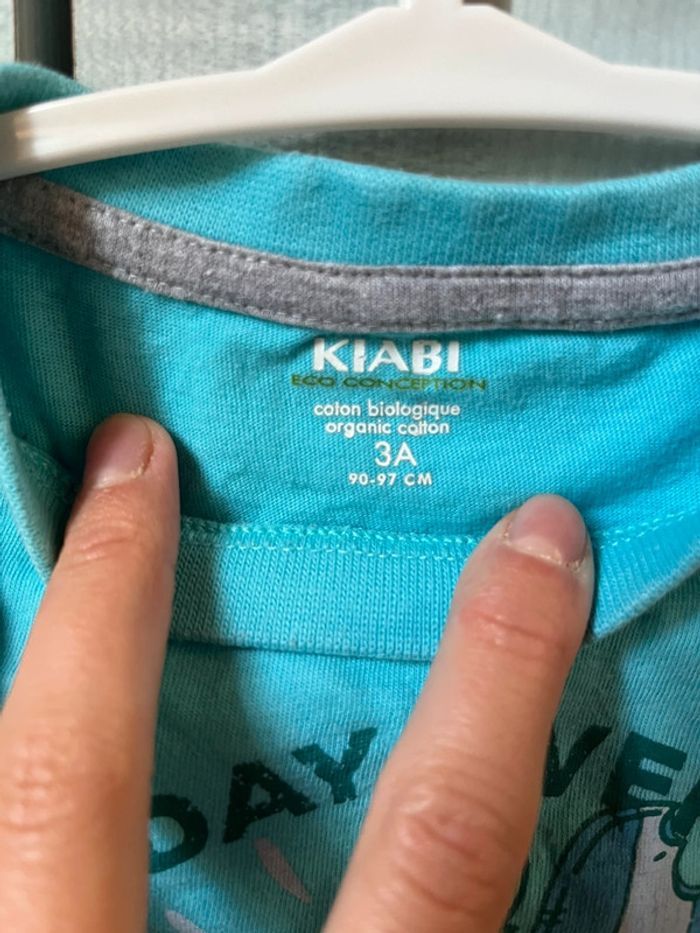 T-shirt bleu turquoise - photo numéro 2