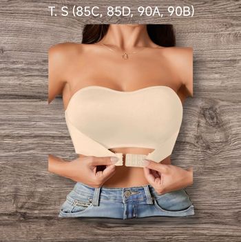 Brassière bandeau beige T. S (