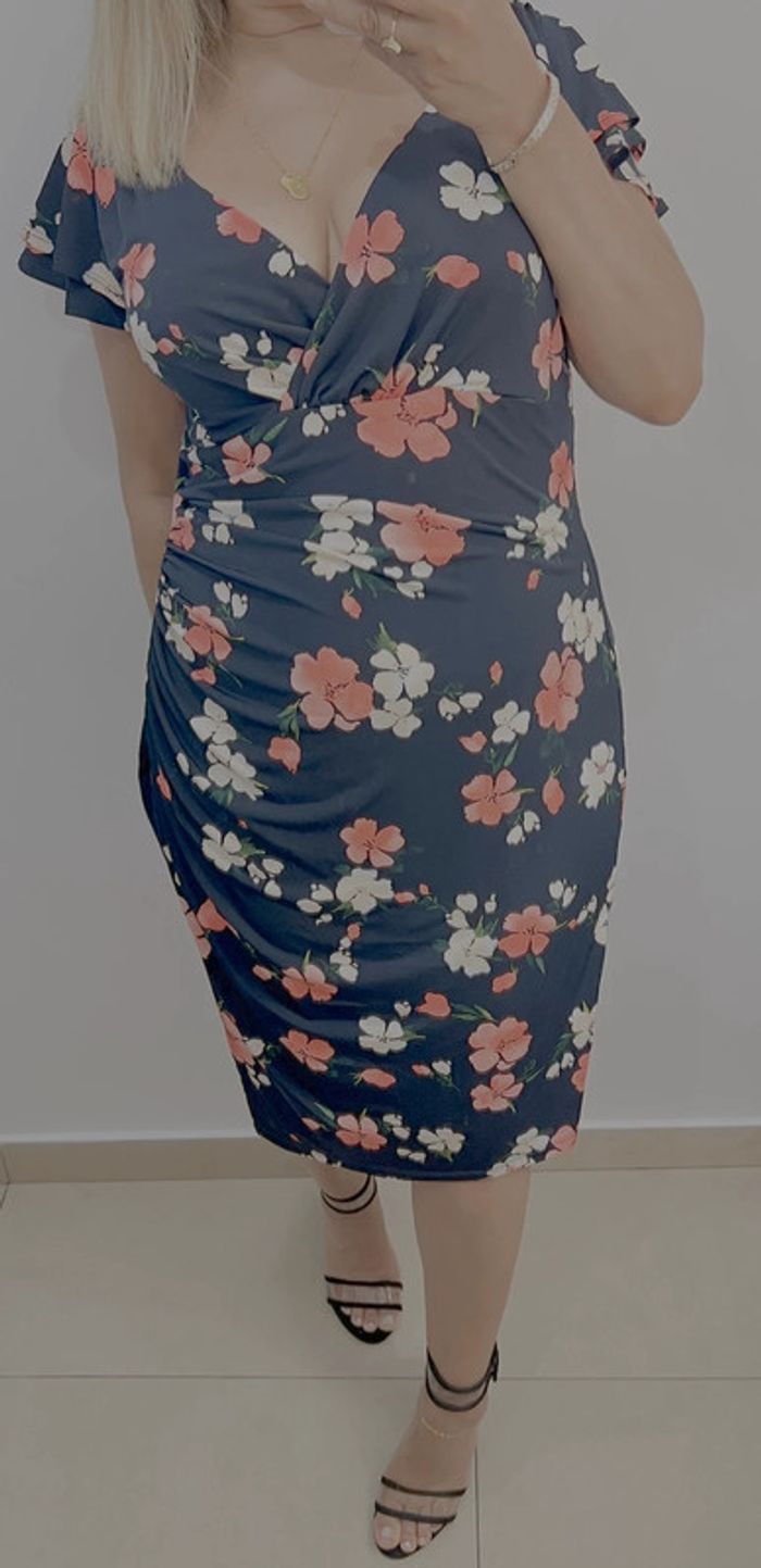 🌺 Robe midi imprimé floral Taille M - photo numéro 6