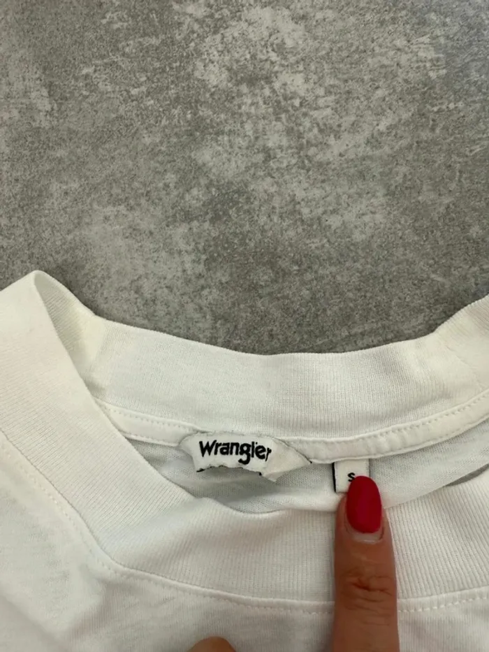 T-shirt Wangler femme blanc taille S parfait état - photo numéro 6