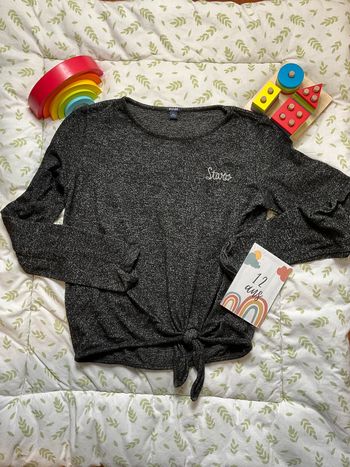 pull léger noir chiné 12 ans kiabi