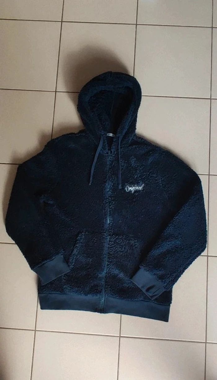 Veste polaire d'intérieur à capuche homme S - photo numéro 4