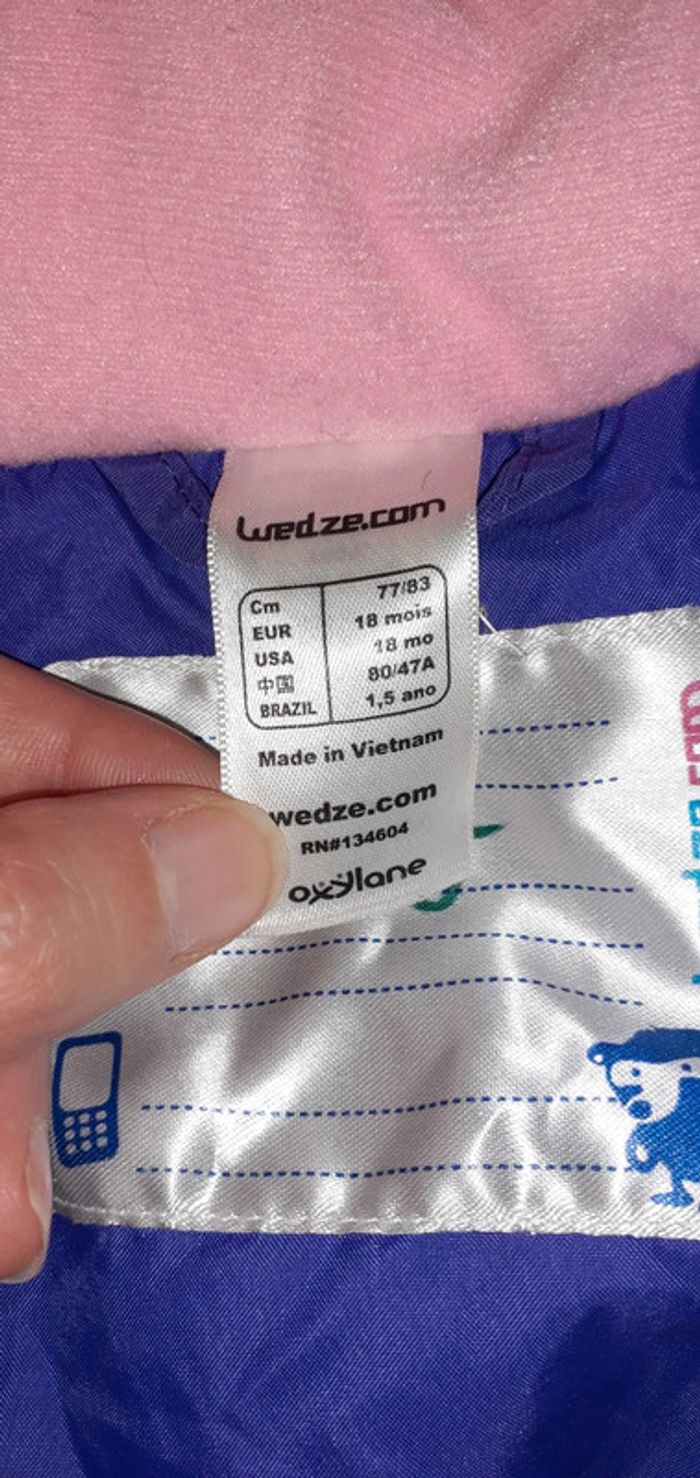 Ensemble veste et salopette de ski fille - photo numéro 3