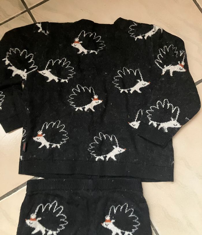 Ensemble catimini pantalon et gilet laine hérisson 18mois - photo numéro 8