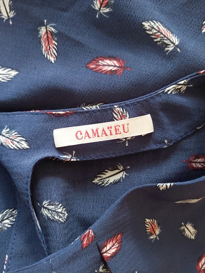 🦋 Top fluide bleu et plumes - photo numéro 5