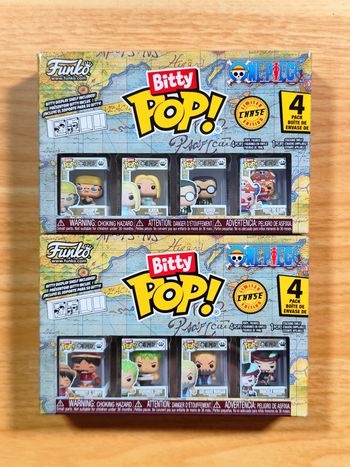 Lot 2 Boîtes Bitty Pop! One Piece - 8 Figurines dont 2 CHASE (Buggy & Mihawk)