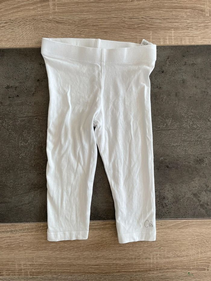 Legging corsaire blanc fille Orchestra 4 ans