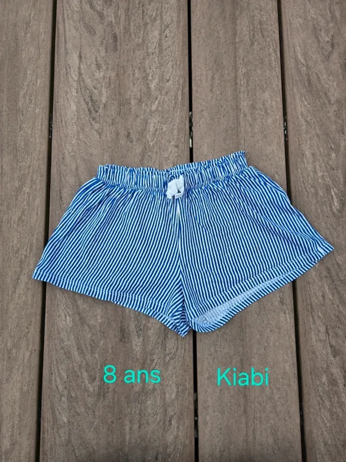 Short rayures 100% coton Kiabi 8 ans