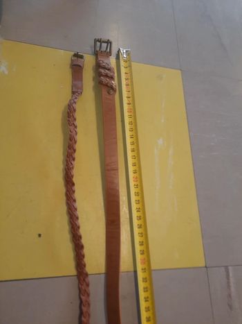 Lot de 2 ceinture marron type cuir
