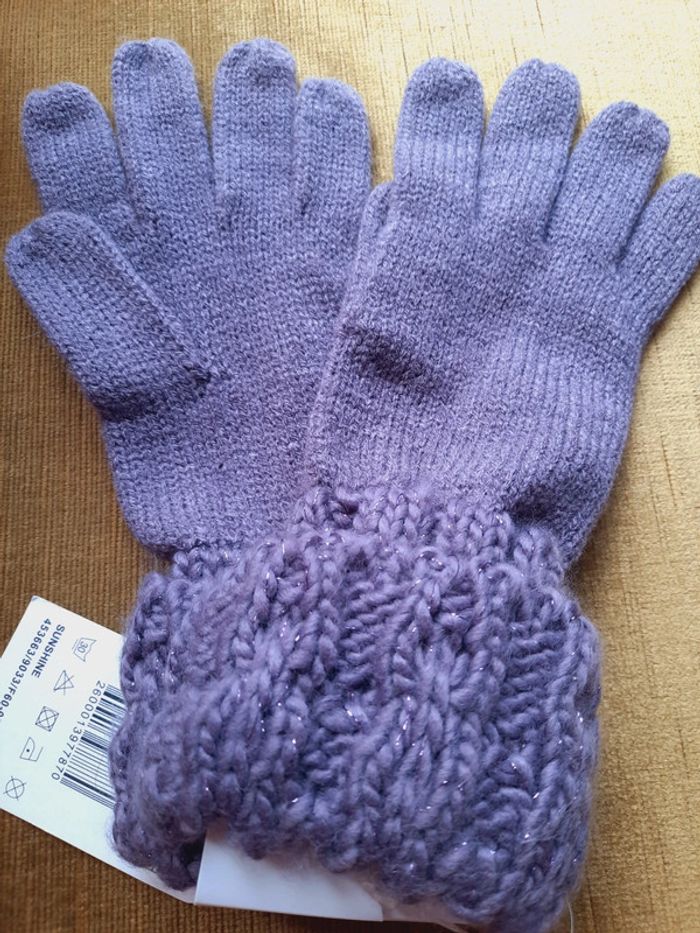 Gants hiver violets Camaïeu - photo numéro 4