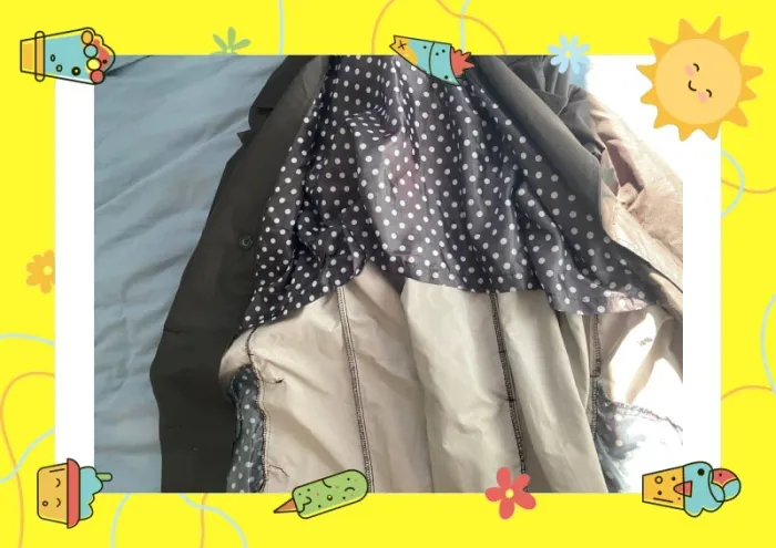 Trench 3 suisses 38 40 noir motif petits pois - photo numéro 4