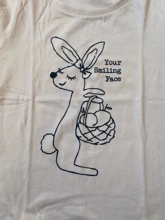 🎀 T-shirt crème 7-8 ans TEX - photo numéro 2