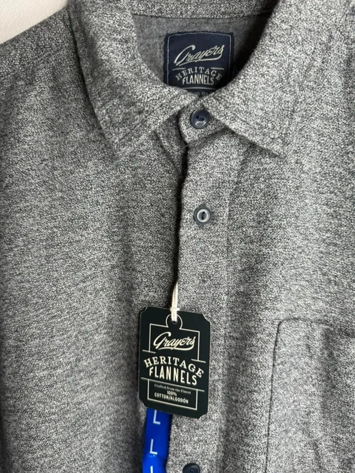 🩶 Magnifique Chemise Grayers / grise 100% Coton TL 🩶 - photo numéro 5