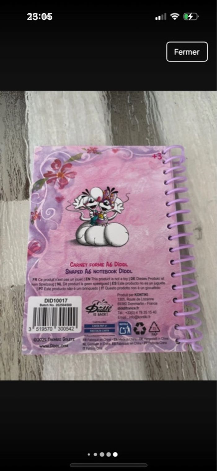 Lot de 2 blocs a6 + 1 carnet spirales diddlina a6 + 1 stylo neuf - photo numéro 9