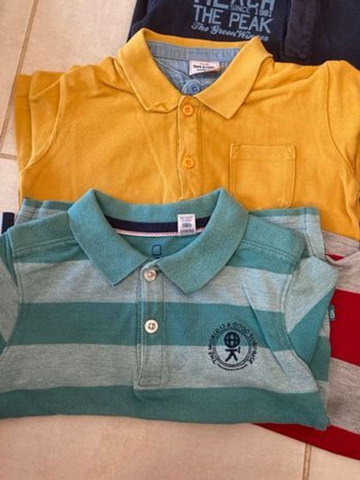 Lot de cinq polos à manches longues pour garçons en taille 4 ans - photo numéro 3