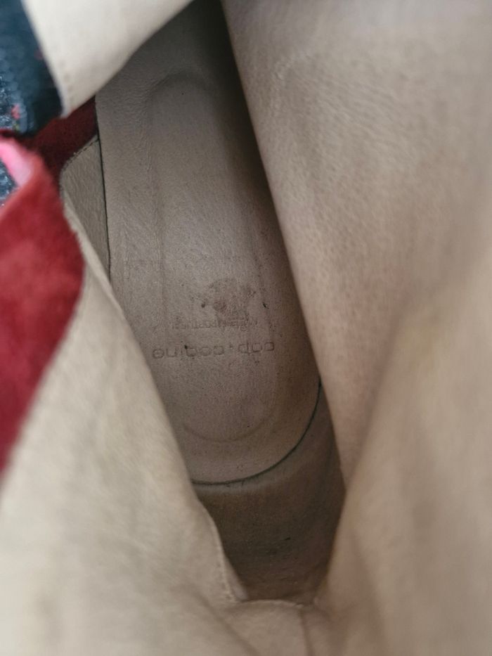Botte en cuir véritable rouge cop copine - photo numéro 6
