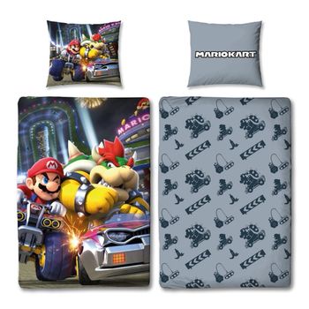 Housse de couette + Taie Mario Kart - Nintendo - NEUF
