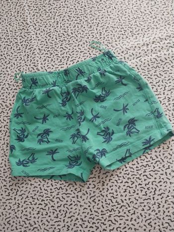 Short bébé été vert palmiers – 18 mois