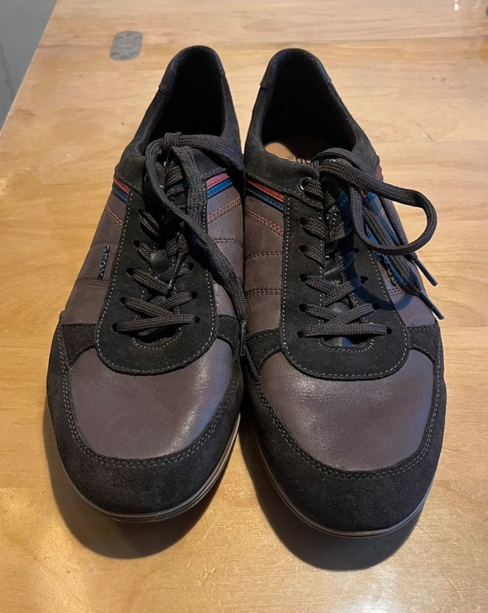 Derbys cuir marron Geox T.46 en TBE - photo numéro 4