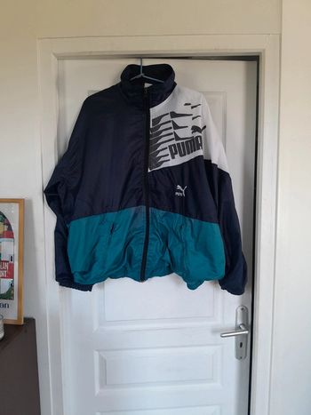 Blouson coupe vent vintage pièce rare  brodé imprimé Puma xxl