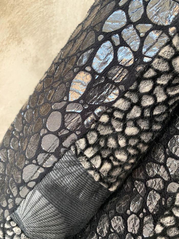 Manteau mi-long noir Fille des sables 44 - photo numéro 6