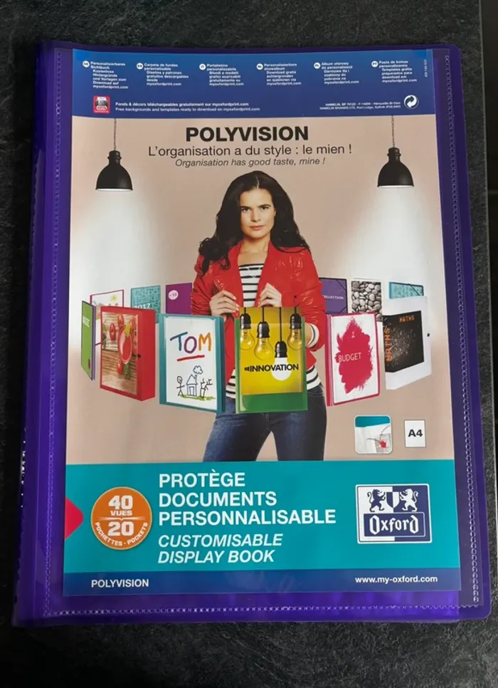 Porte vue x40 violet