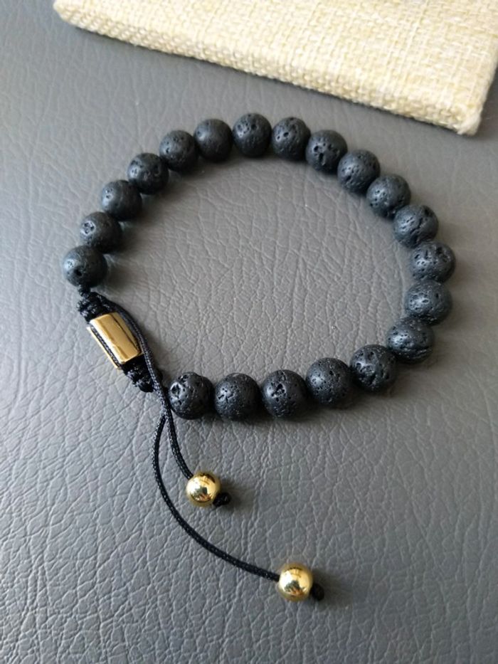 Bracelet perles de lave