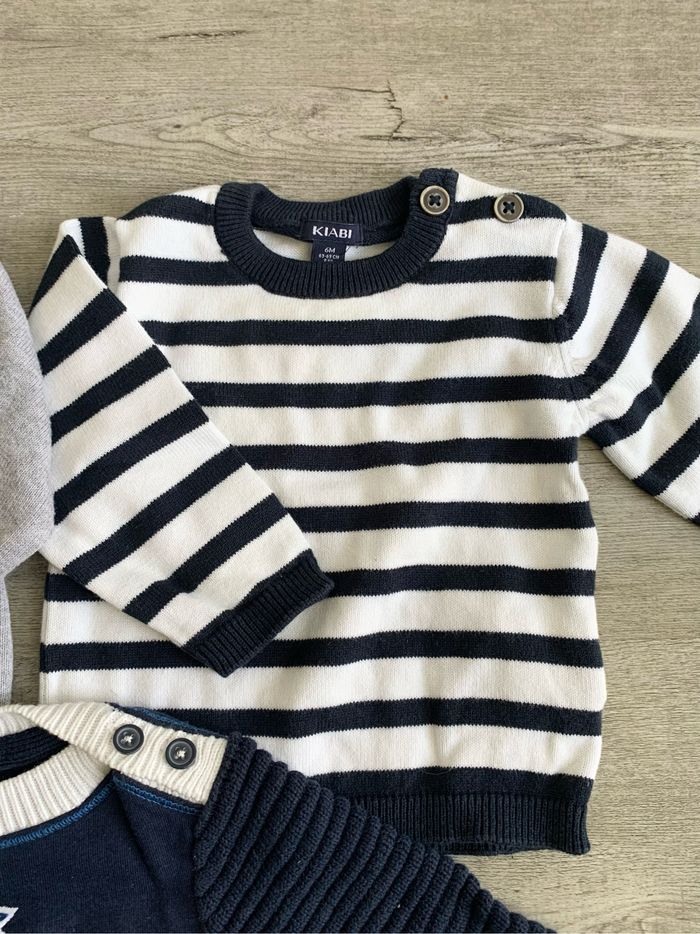 Lot de 3 pulls / gilet 6 mois - photo numéro 3