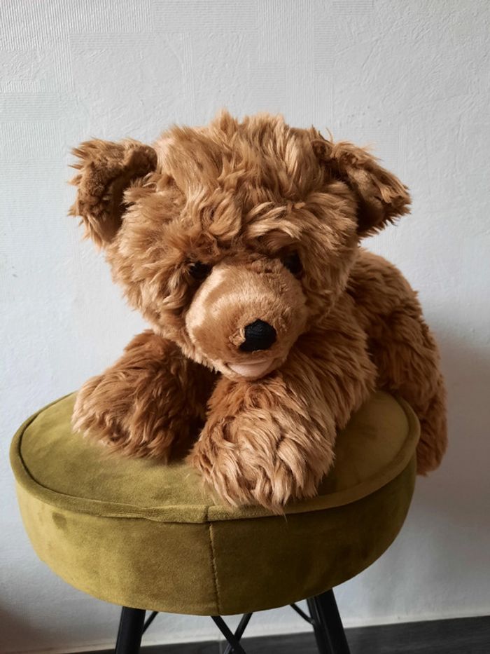 Ours en peluche caramel