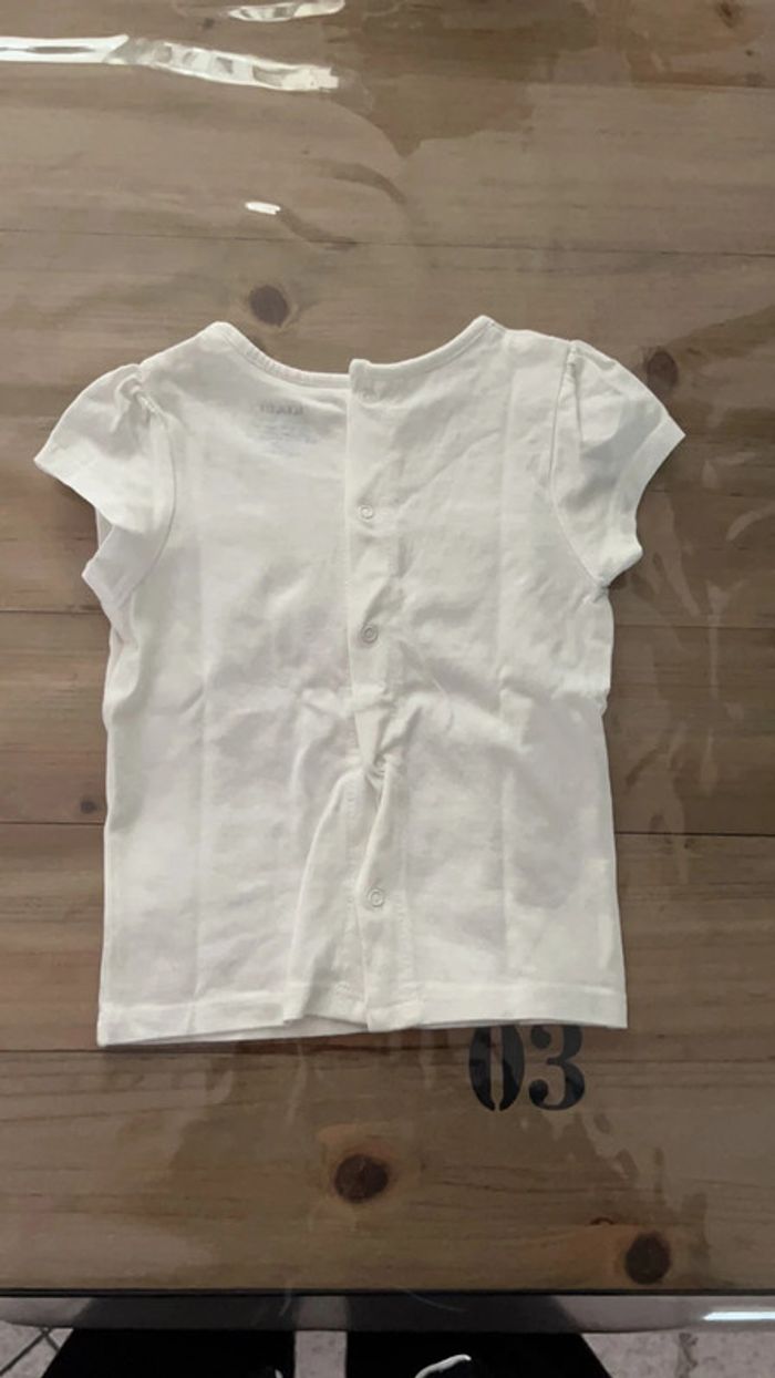 T shirt Kiabi blanc multicolore 12 mois - photo numéro 3