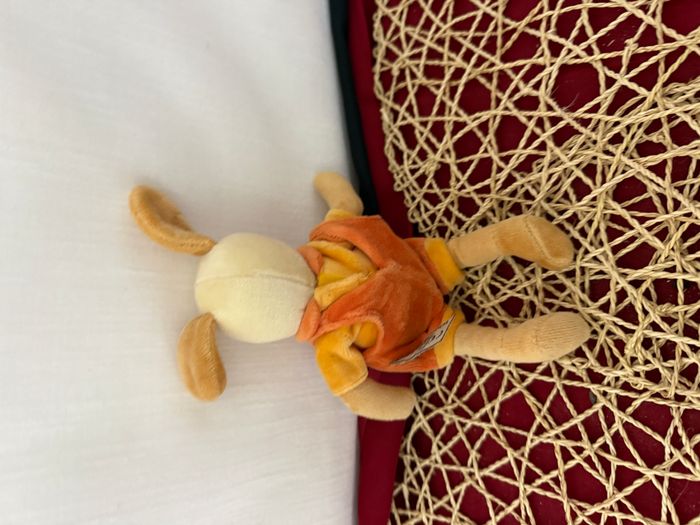 Doudou chien salopette orange MOTS D'ENFANTS - photo numéro 2