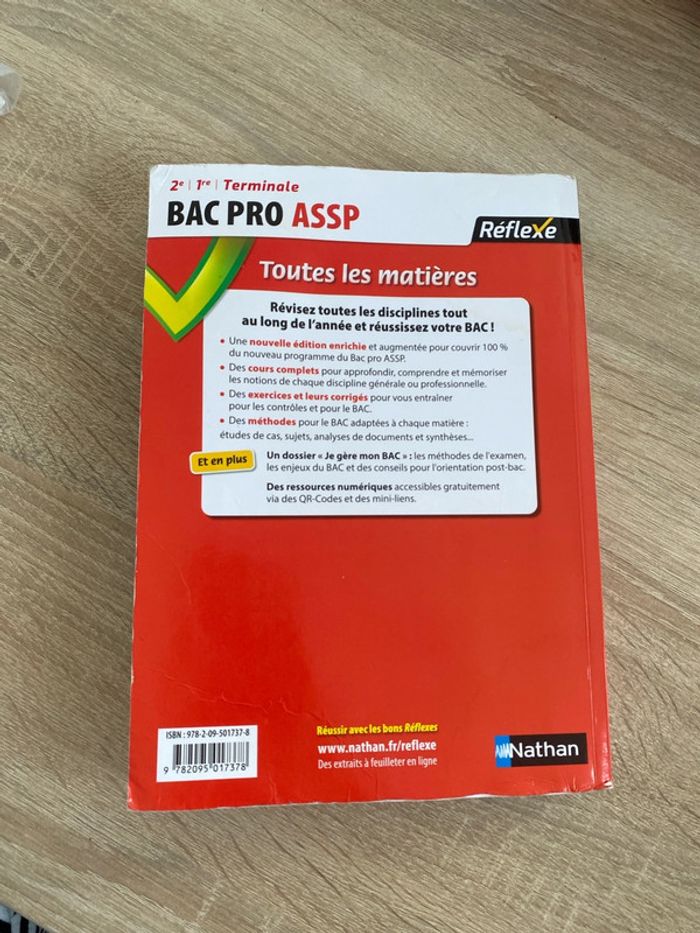 bac pro ASSP, réflexe, seconde première terminale, toutes les matières - photo numéro 3