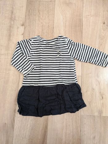 Robe manches longues Noire et Blanche TAO 18 Mois