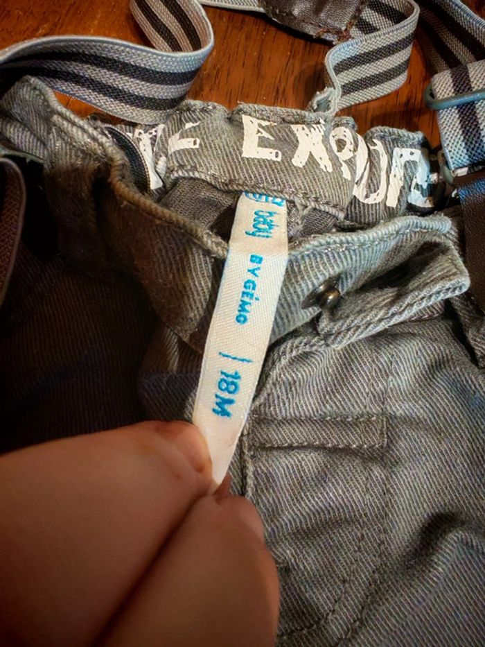 Pantalon avec bretelles taille 18 mois Gémo - photo numéro 3