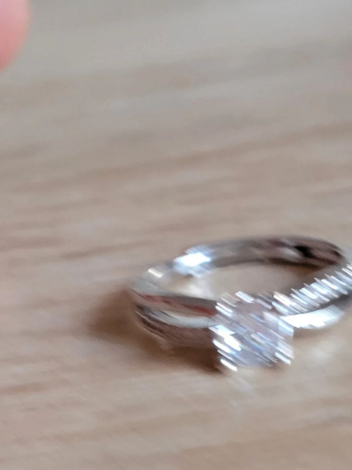 Bague en argent s925 avec pierre mosanite - photo numéro 6