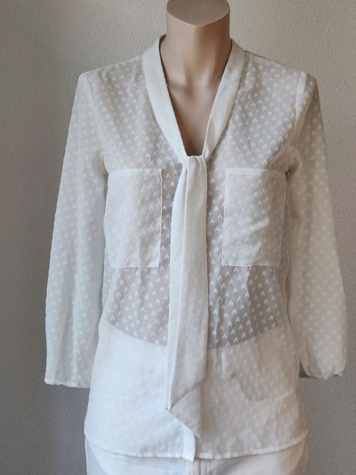 Blouse blanc Zara manches longues - photo numéro 6