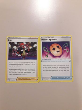 Roy + Masque Spirituel lot de 2 cartes Pokémon neuves