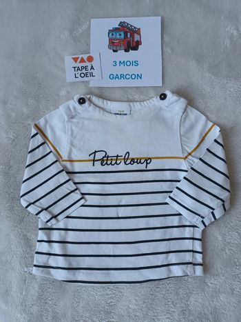 Tshirt 3 mois tape a l oeil